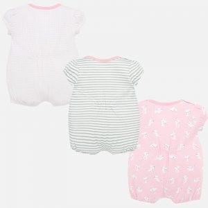 MAYORAL ZESTAW 3 PIŻAMEK DLA NOWORODKA, KOTKI (R. 1-9M)