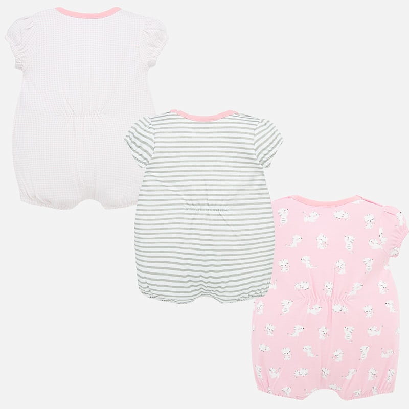 MAYORAL ZESTAW 3 PIŻAMEK DLA NOWORODKA, KOTKI (R. 1-9M)