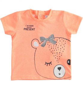 iDO t-shirt dziewczęcy, niemowlęcy pomarańczowy