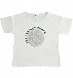 iDO T-SHIRT DZIEWCZĘCY, BIAŁY