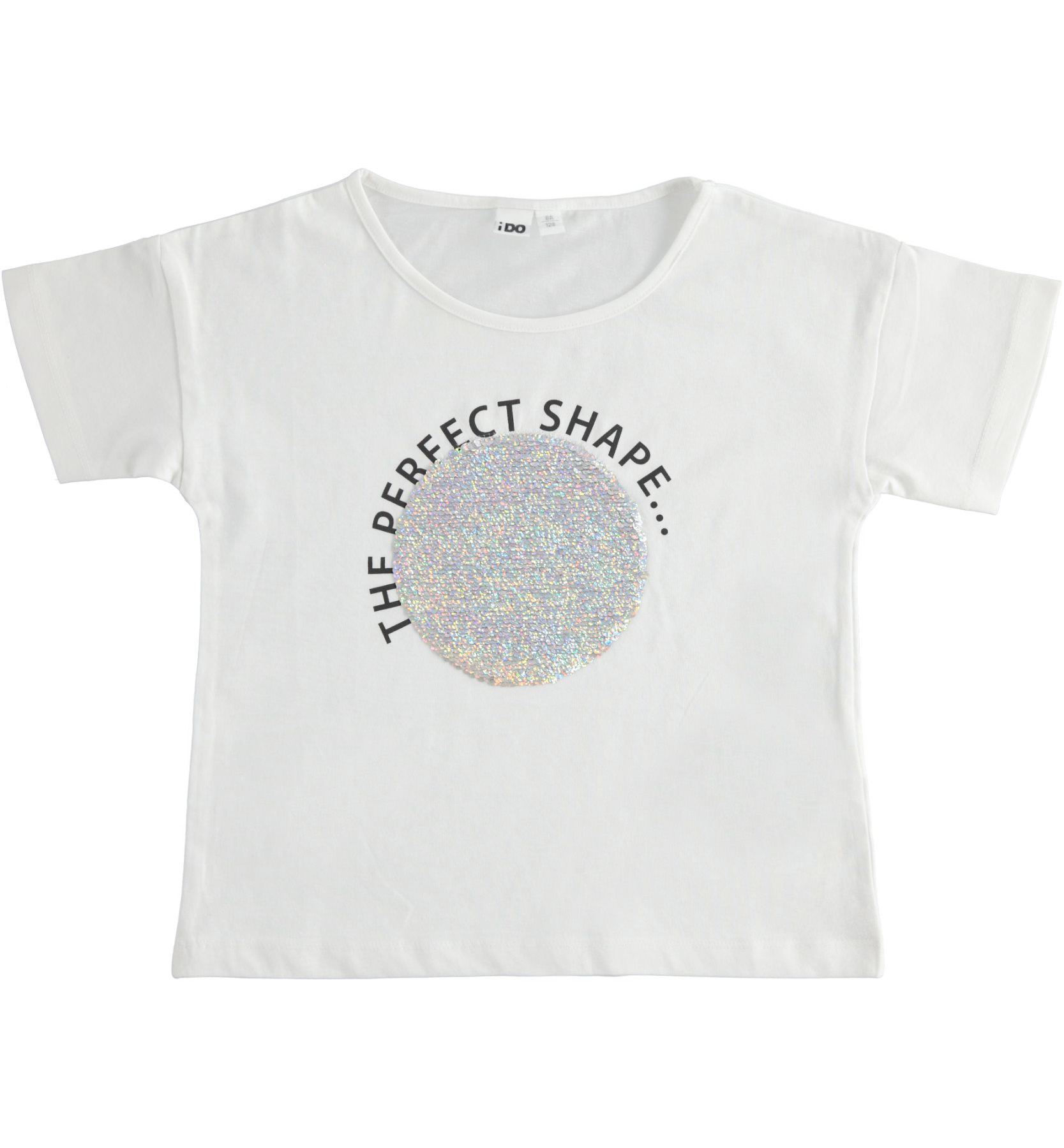 iDO T-SHIRT DZIEWCZĘCY, BIAŁY