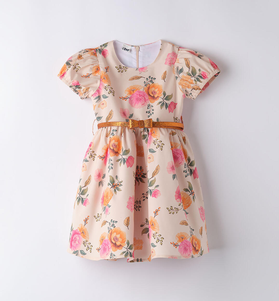 Elegancka sukienka dziewczęca z paskiem