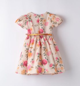 Elegancka sukienka dziewczęca z paskiem