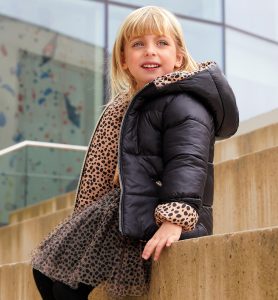 kurtka zimowa dla dziewczynki dwustronna