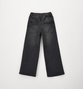 szerokie jeansy z kryształkami