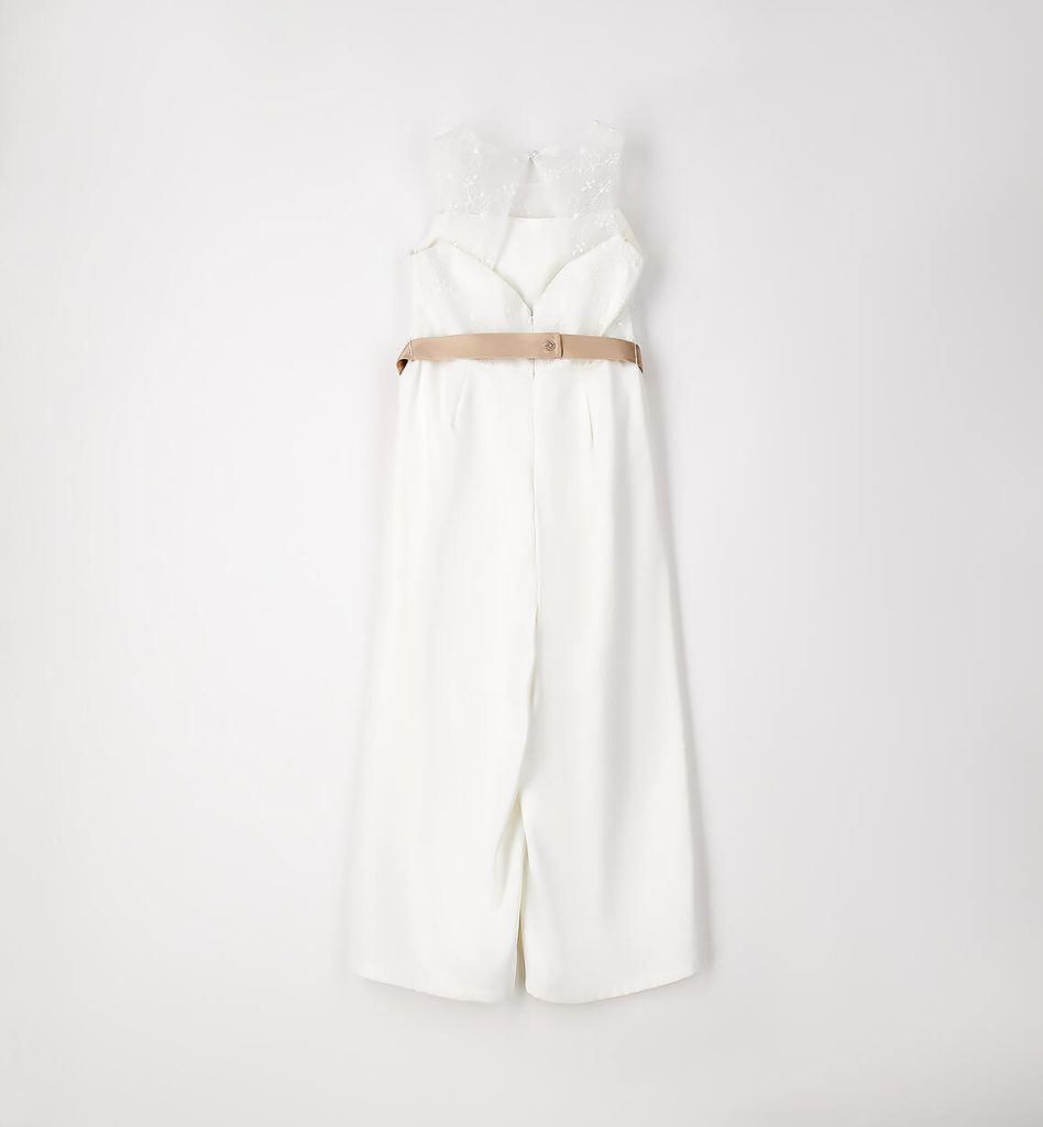 Elegancki, modny kombinezon dla dziewczynki, spodnium na komunię