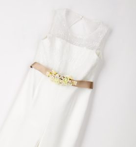 Elegancki, modny kombinezon dla dziewczynki, spodnium na komunię