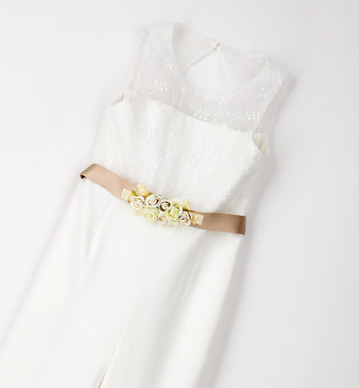 Elegancki, modny kombinezon dla dziewczynki, spodnium na komunię