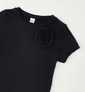 t-shirt prążkowany dla dziewczynki