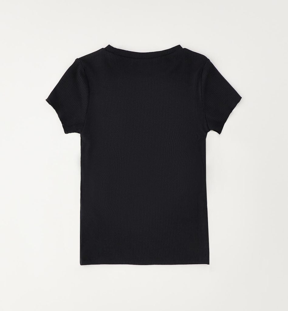 t-shirt prążkowany dla dziewczynki